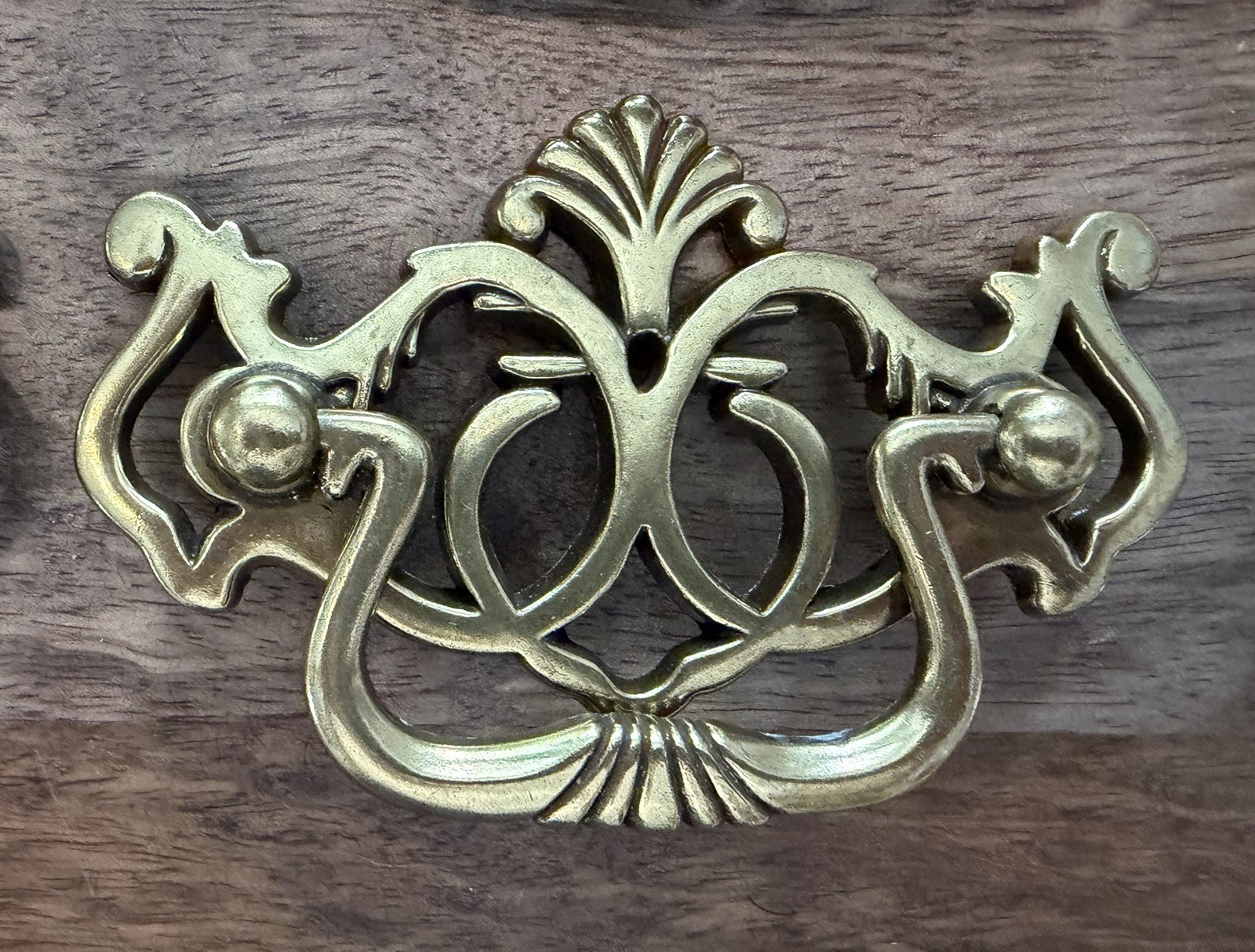 (4 Pack) 3 inch Chippendale Bail Pull Antique English-vintage solid Brass
