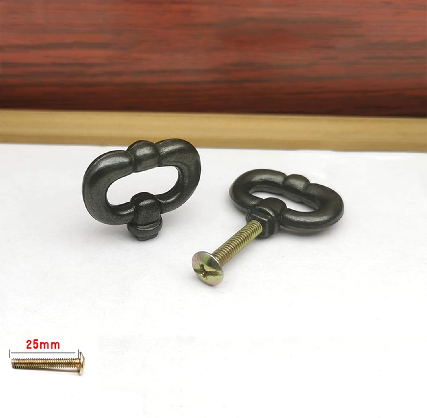 2PCS Vintage Style Drawer Knob Ring, Black Antique Bronze Ring | Furniture