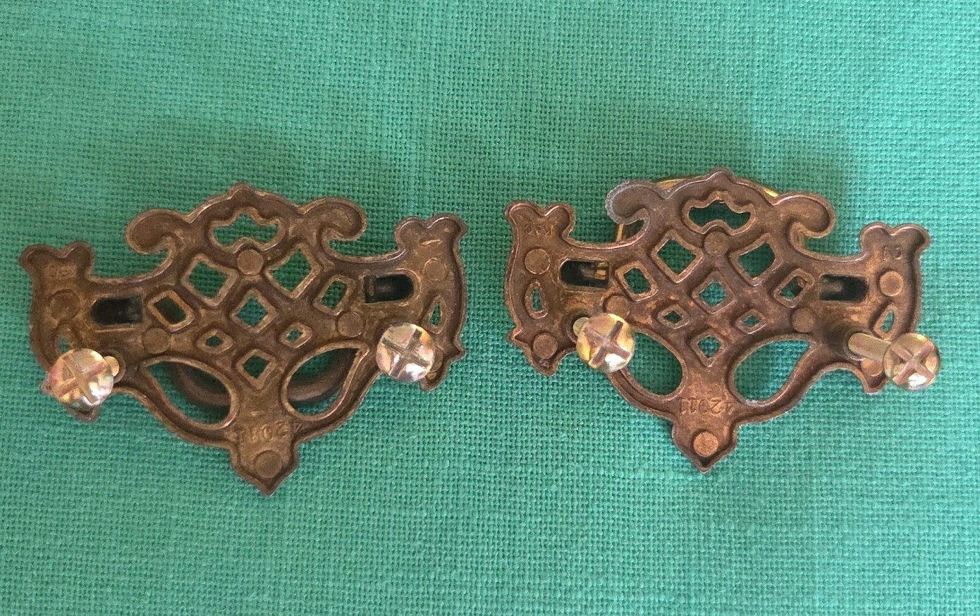 Keeler Brass Co. KBC Drawer Handles Pulls Chippendale Batwing Lot of 2 SEE