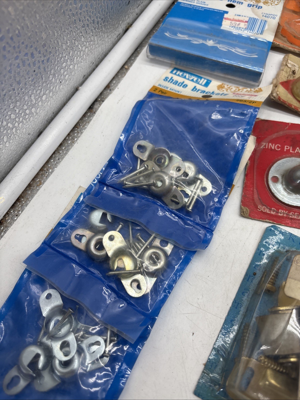 Lot of Mixed Hardware Furniture Drawer Pulls Handles Metal Brass Bolts Hooks