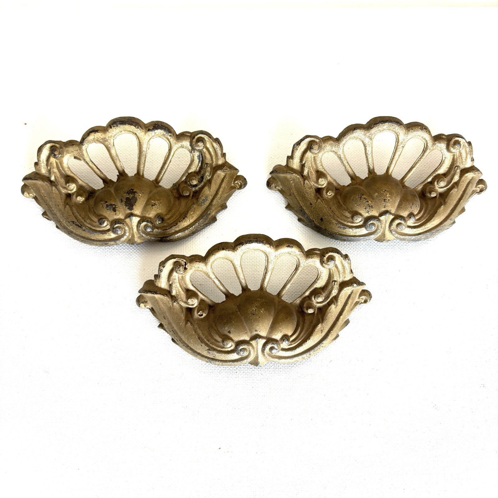 3 door drawer pulls handles hardware antique ornate 1800’s Victorian furniture