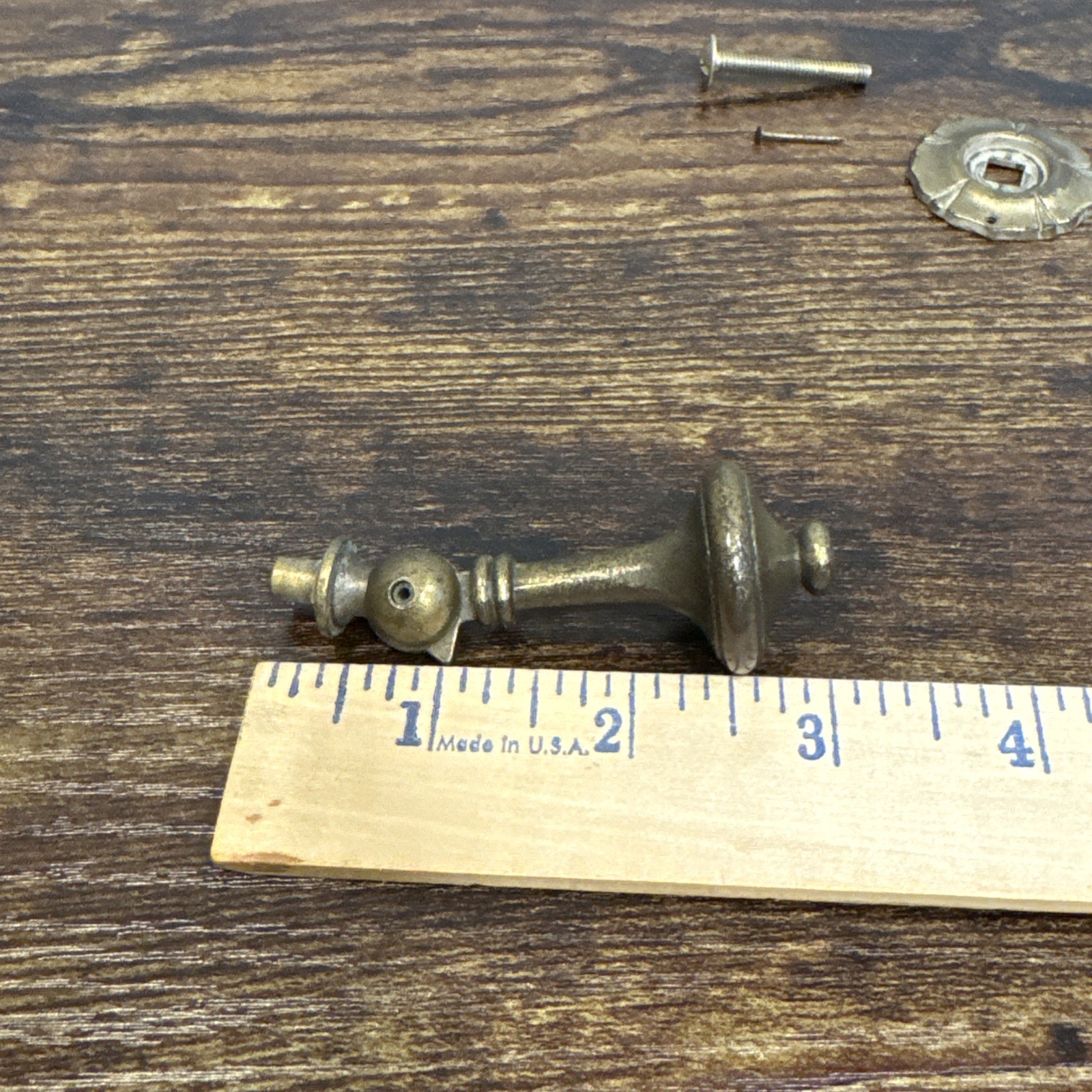 Drexel Esperanto Drawer Pull Teardrop Brass Dresser Handle Backplate Vintage MCM