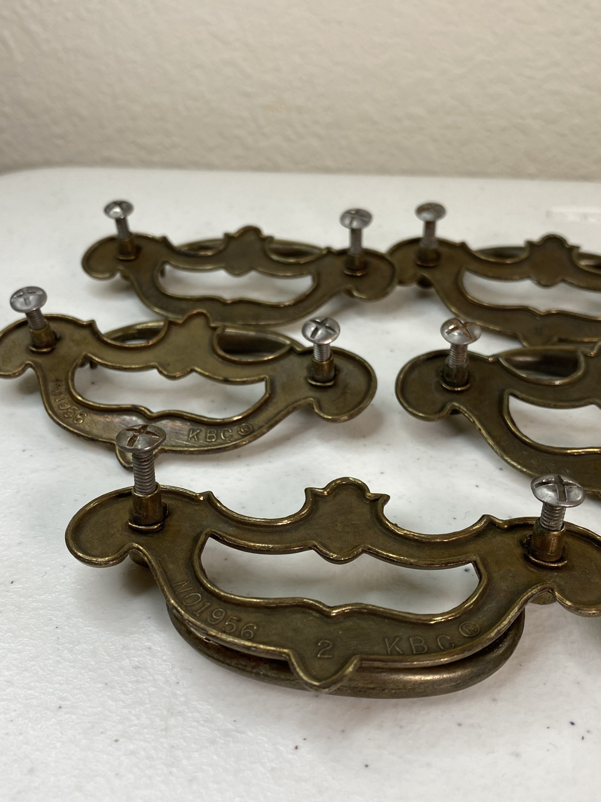KBC #1956 Drawer Pulls – Lot of 8 – with Screws