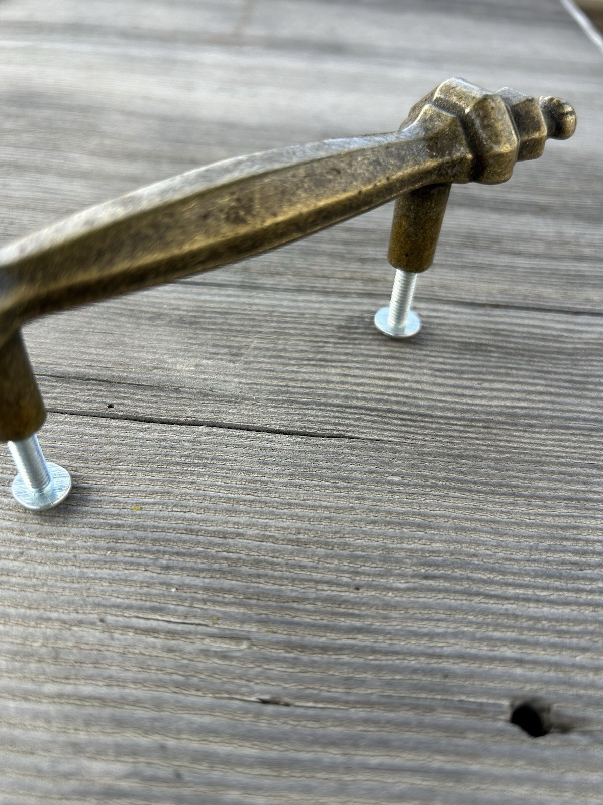 Brass Drawer Pull 6” Long With 3” Between Screw Holes Mid Century Traditional