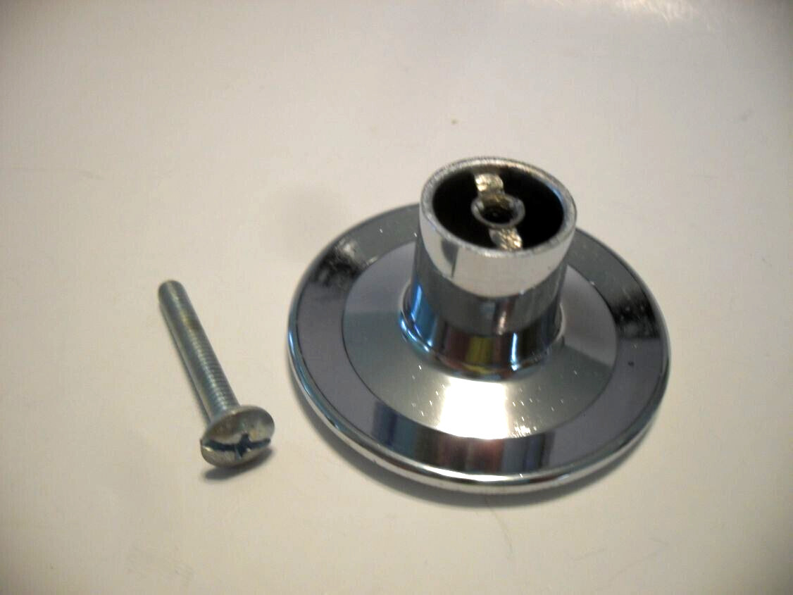 Vintage Nos 2″ Chrome Drawer Knobs Concave Face Cabinet Handle Amerock T-554