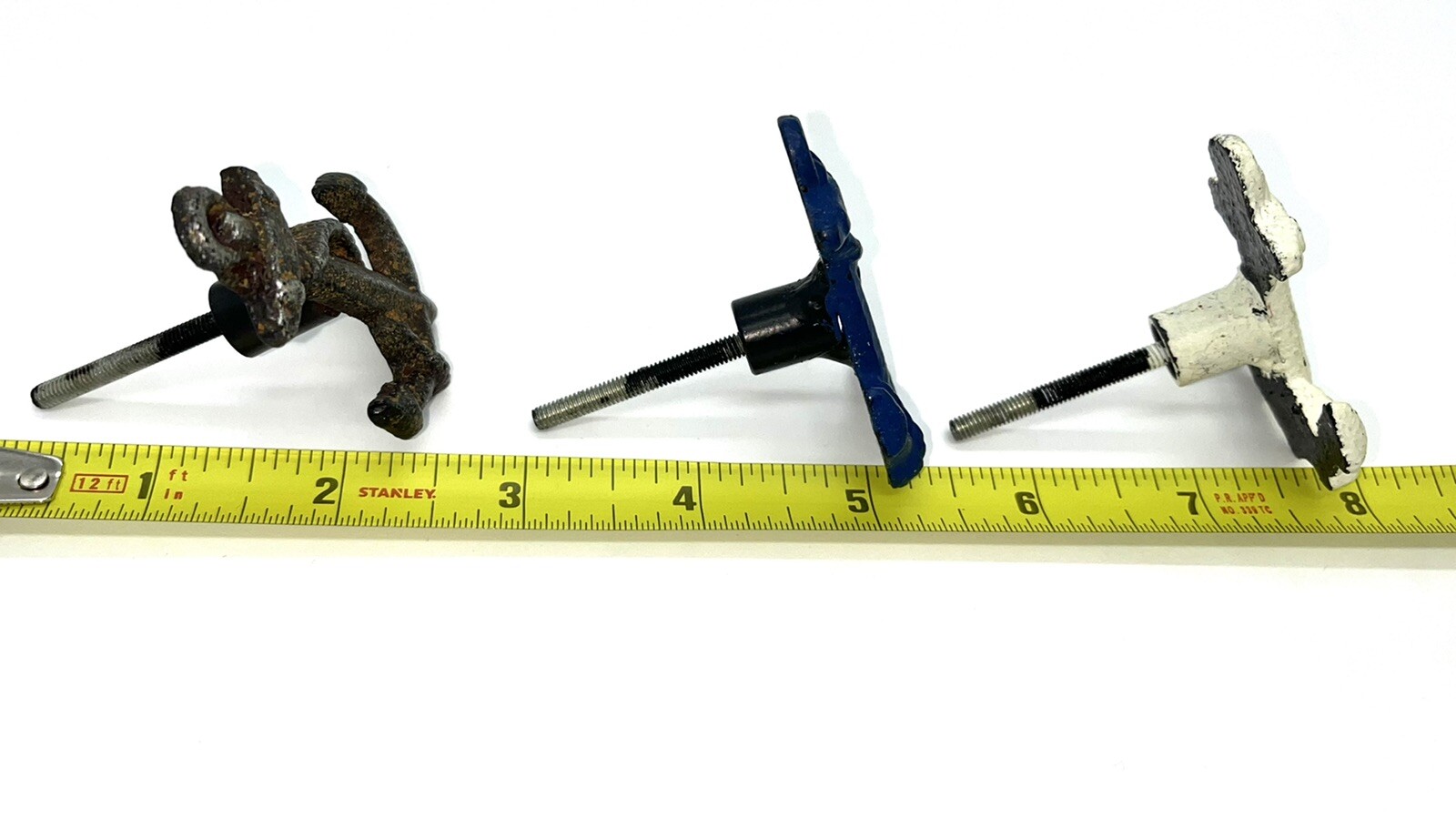 Cast Iron Metal Anchor with Rope Drawer Pulls Knob Hook Beach Ocean Set of 3