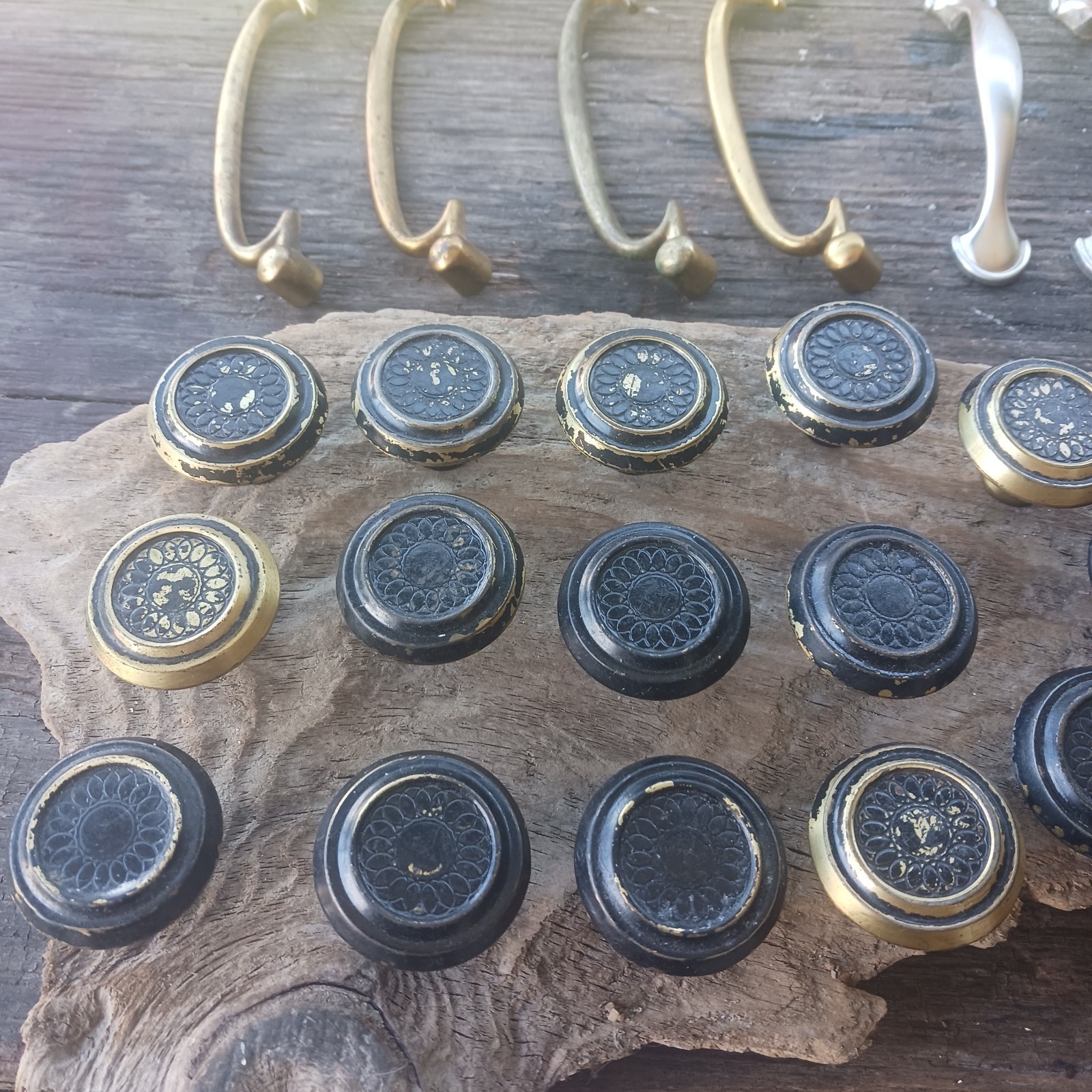 41 PCS Antique Brass Drawer Pull Hardware Cabinet Door Knob Metal Nickel Vintage