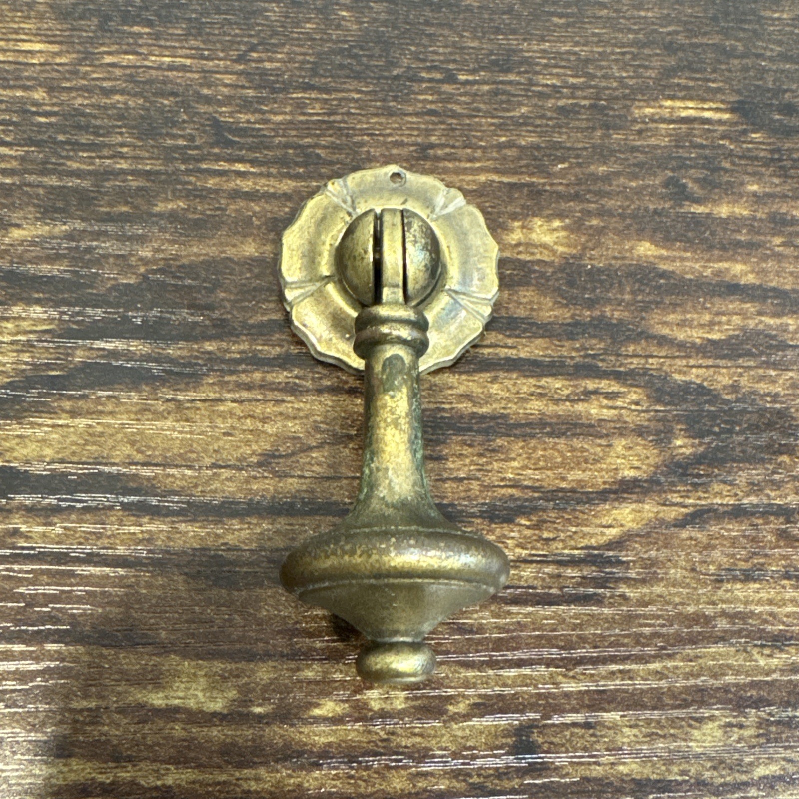 Drexel Esperanto Drawer Pull Teardrop Brass Dresser Handle Backplate Vintage MCM