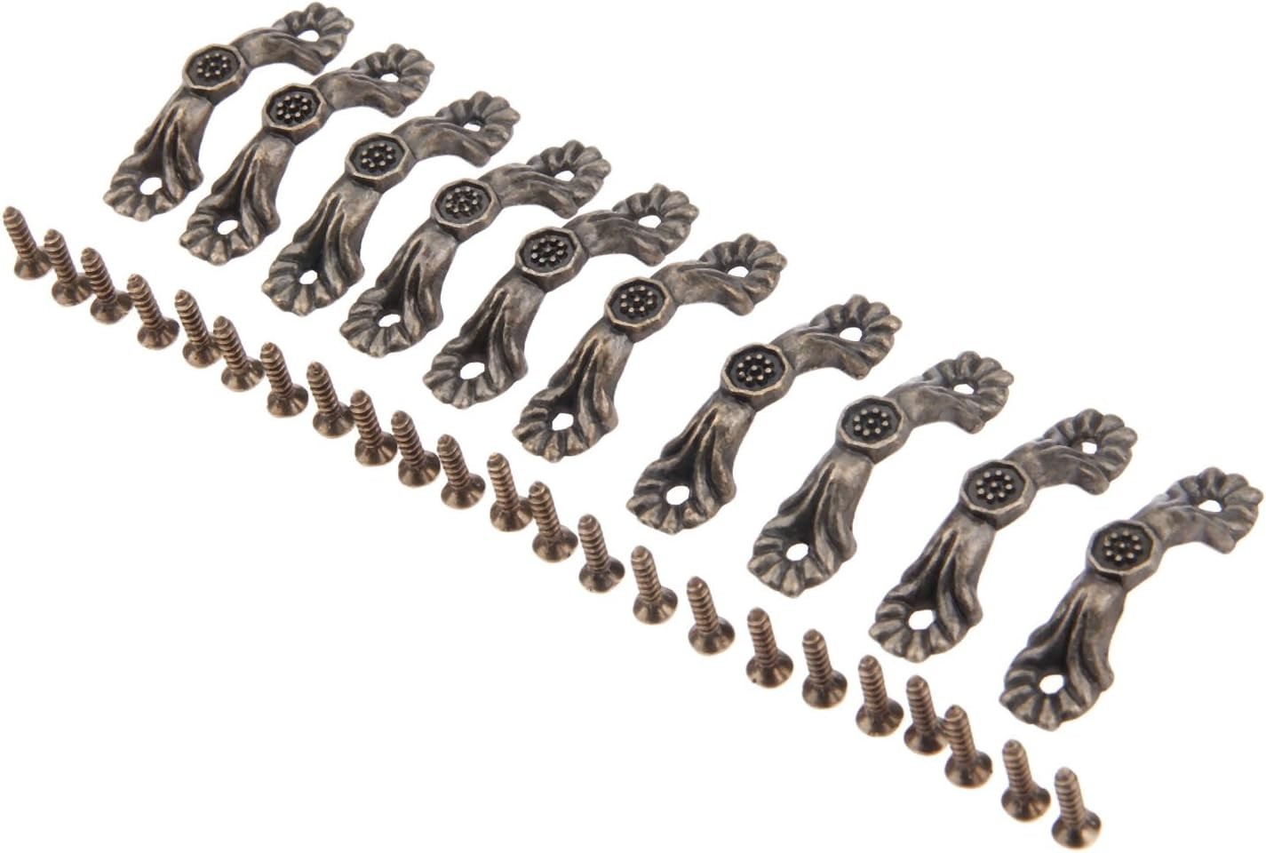 Decorative 10-Piece Antique Bronze Knob Set – 1.46″ Vintage Cabinet Hardware