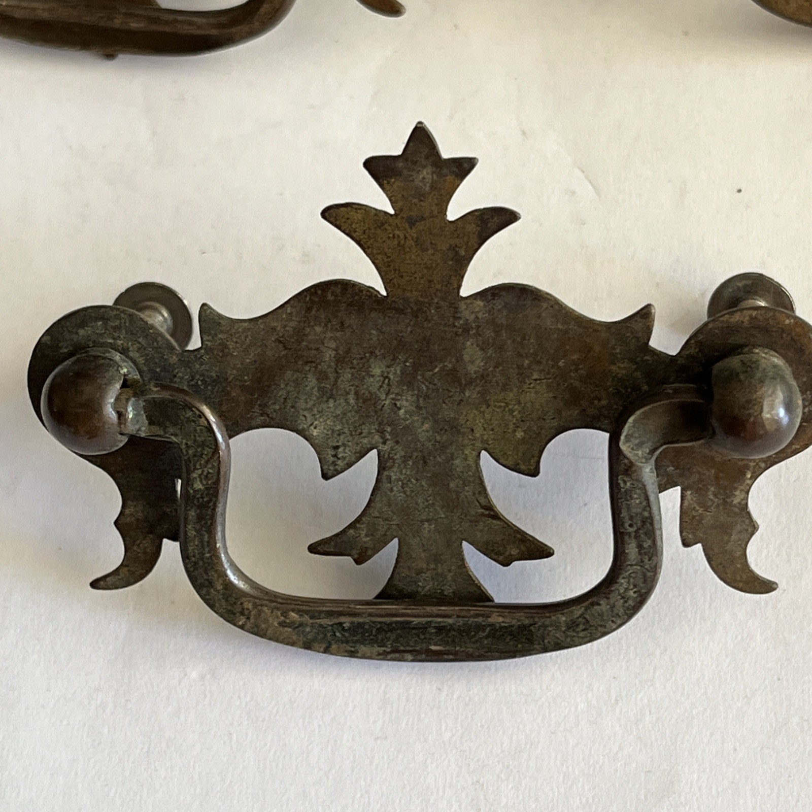 7-Vintage Batwing Chippendale Bat Wing Metal Drop Bail Pull Handles Free Ship US