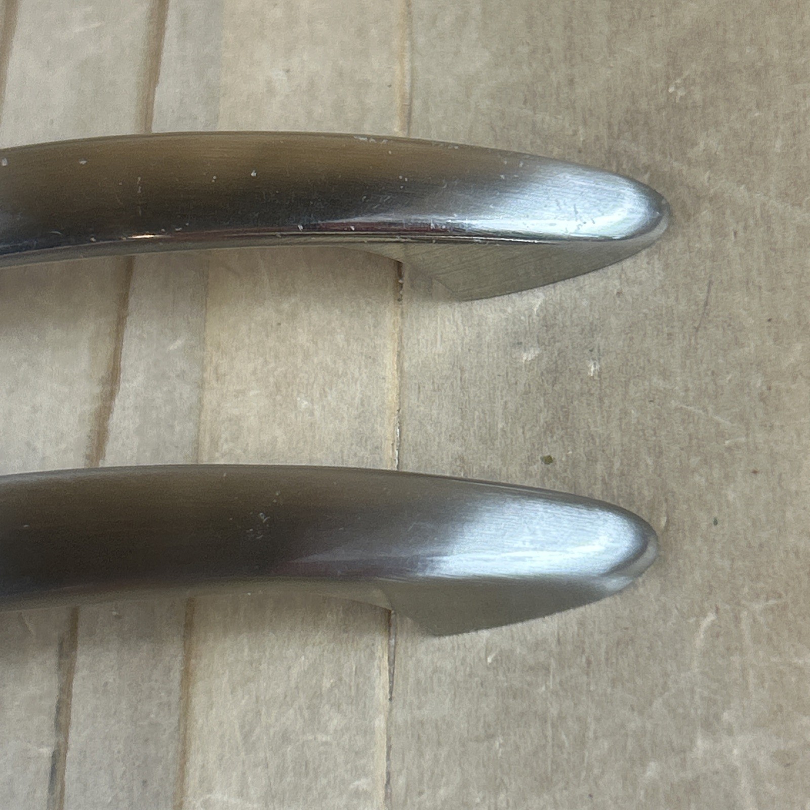 Vintage Drawer Pulls Cabinet Handles Set Of 2 Stainless Classic Curve NOS
