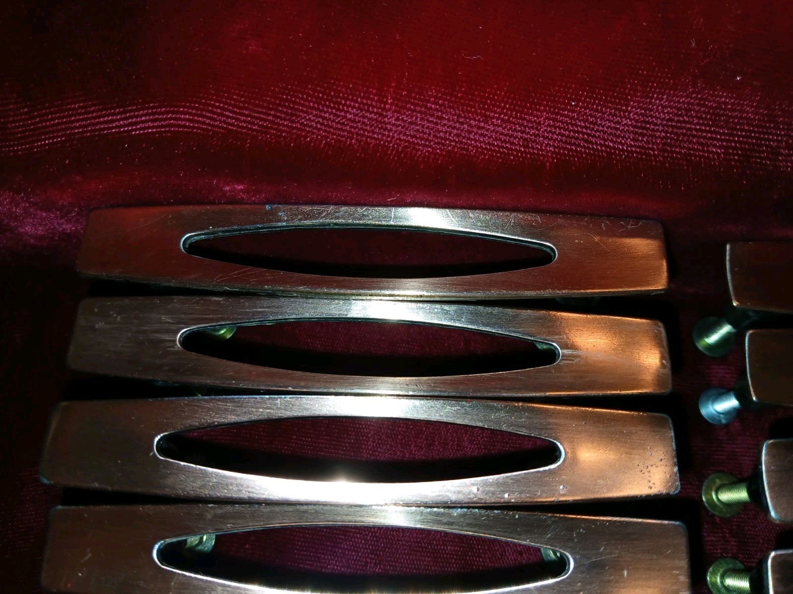 LOT 2 – Eleven MCM AJAX Nordic Modern Copper Drawer Door Pull Handle 3” Center