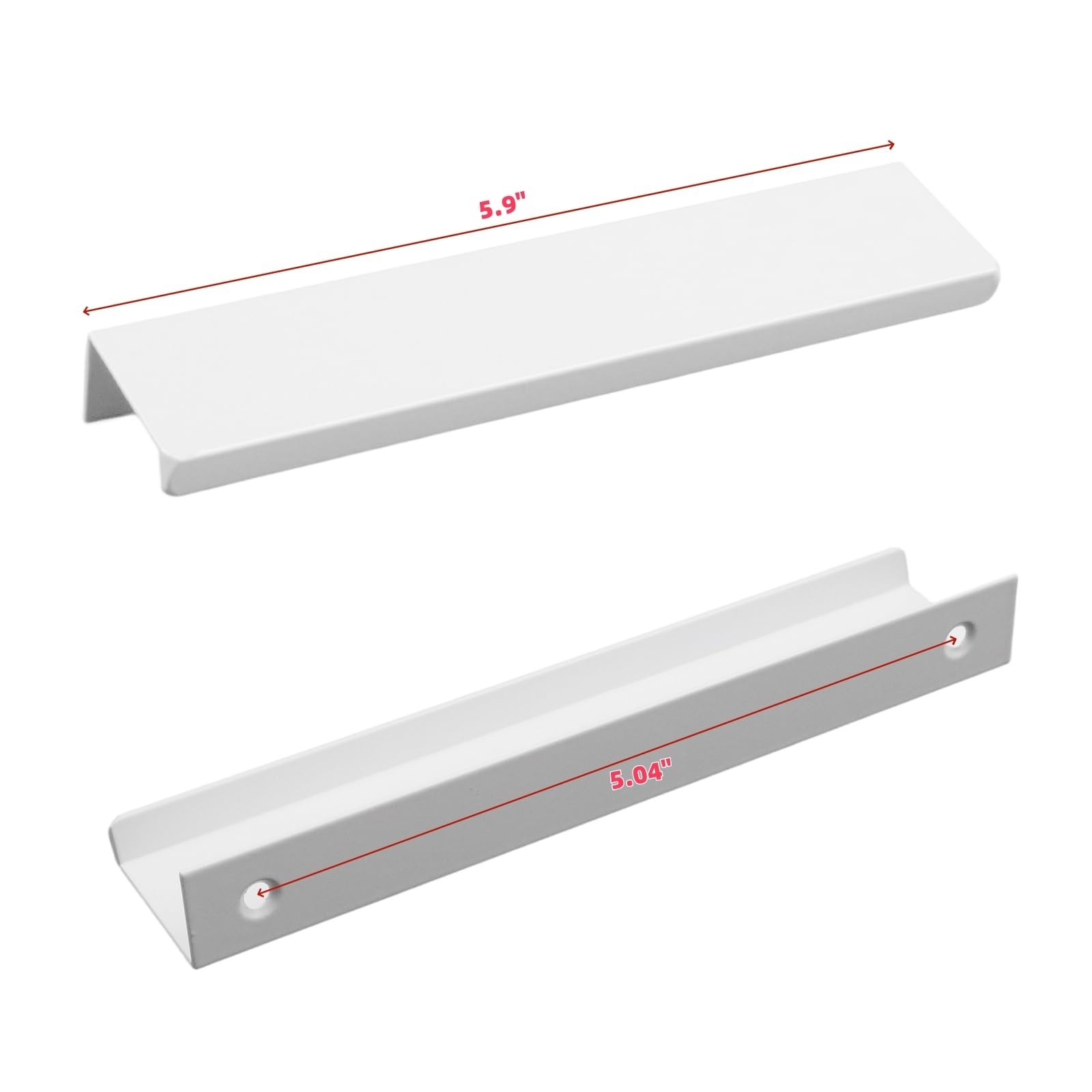 Edge Pull Handles for Cabinets, 5.9 Inch Aluminum Alloy Finger Tab Pulls, Con…