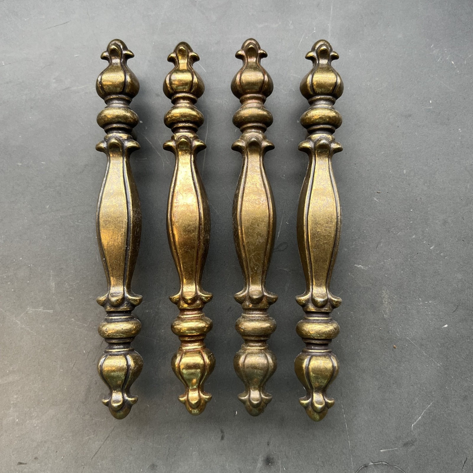 LOT of 4 Vintage Keeler Brass Co. P-5066 Cabinet Drawer Pull Handles Salvaged 6″