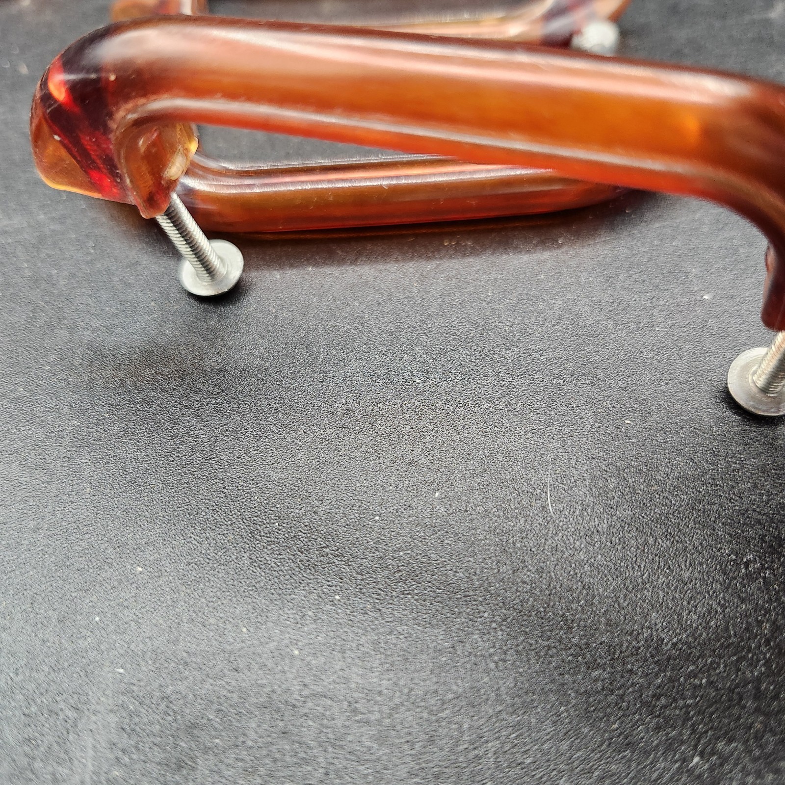 Vintage Art Deco Amber Bakelite Drawer Pull 1930s/40s 3 1/8″OC