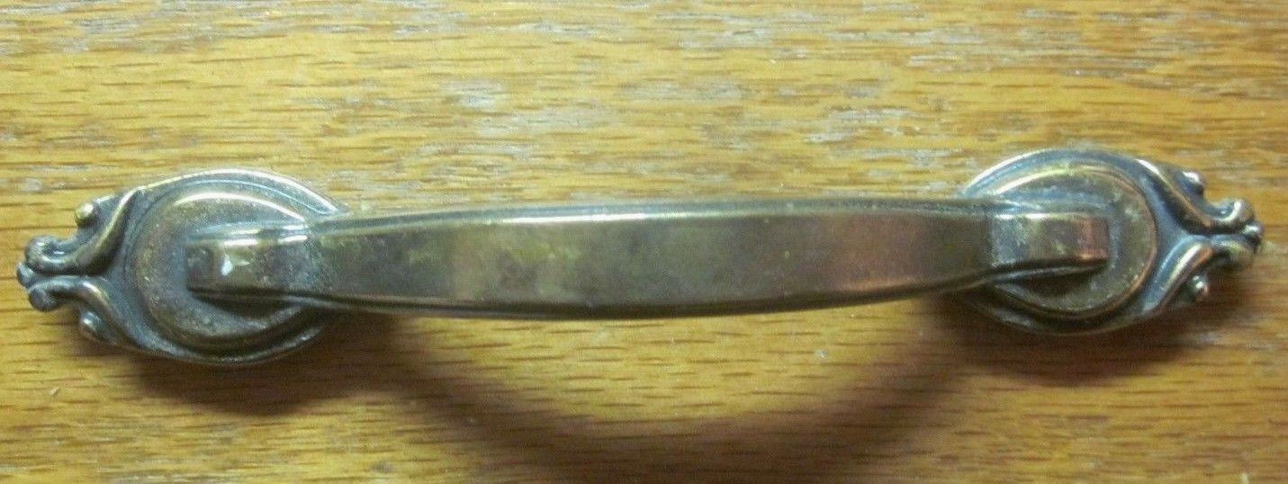 Amerock 735 Drawer Pull Handle Dark Aged Brass 3″ Centers Mid Century 1 Vtg MCM