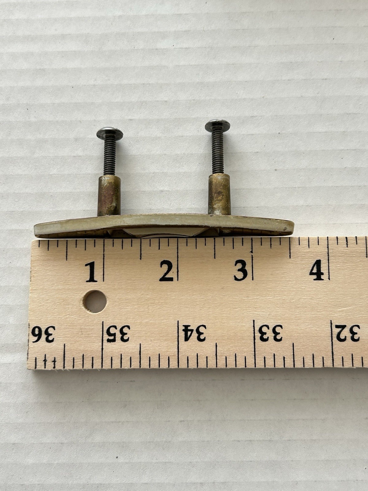 Art Deco MCM Atomic Oblong Gold Tone Raised Lenticular Shape Drawer Pulls X 9