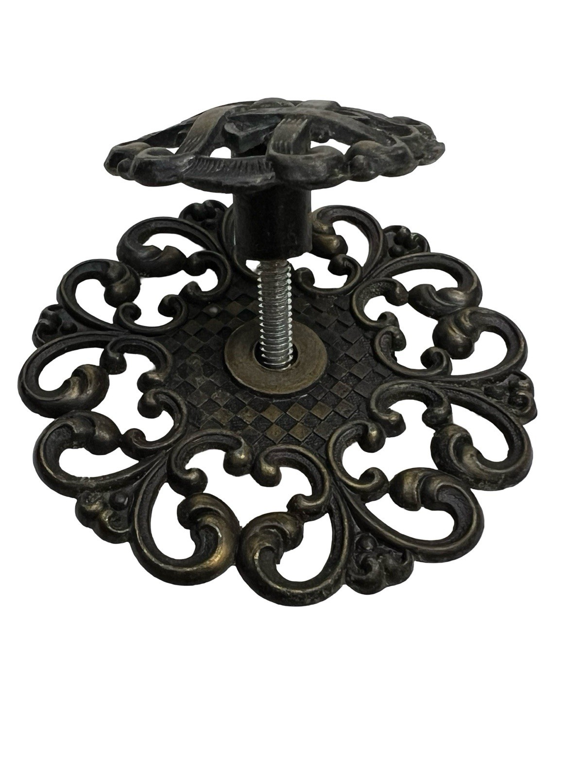 Vintage Allison Drawer Pull Knobs Backplate Ornate Japan Lot of 3