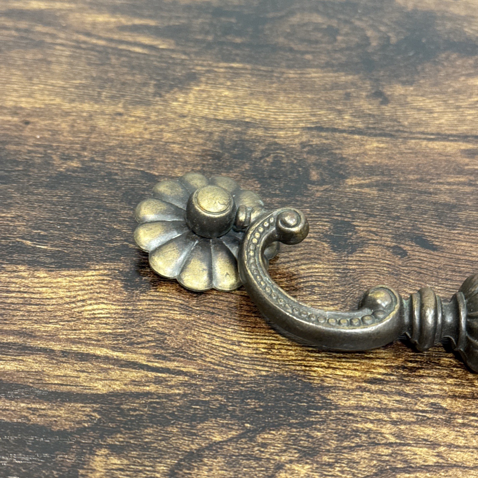 Thomasville Dresser Drawer Pull Handle Vintage Drop Bail Brass Metal Replacement