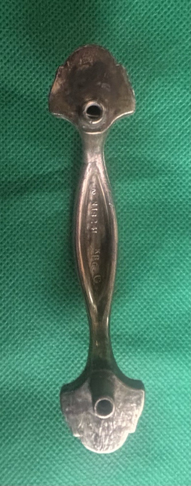 Mid Century Modern Vintage Cabinet Pull Handle Brass Flowers Keeler Brass Co. 3”