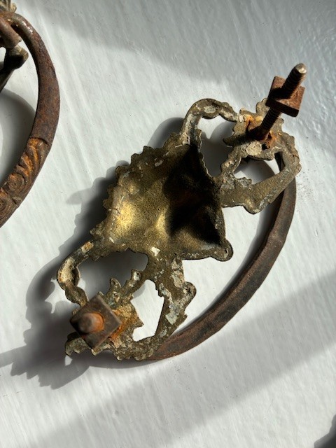 RARE Victorian Brass Lion Head/Gargoyle Drawer Pulls – 4 Antique Bail Handles