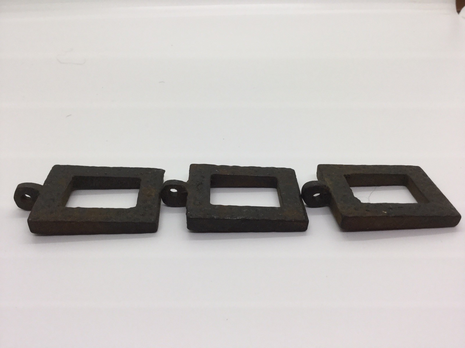Arts and Crafts – Gothic Drawer Pull Rings Black Hammered Iron Not reproduction!