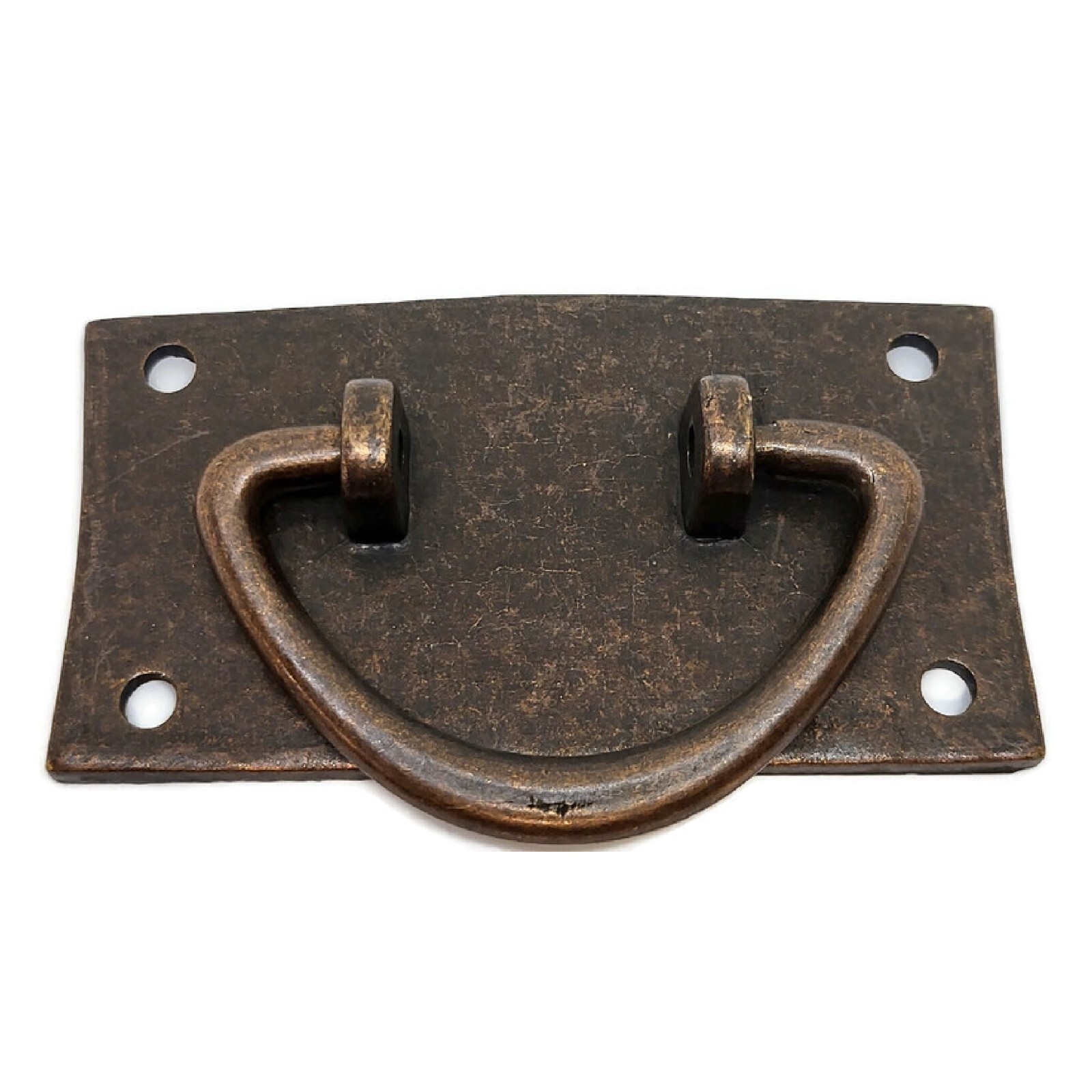 Hammered Brass Drawer Pull – Mission – Arts & Crafts – Antique Copper Finish