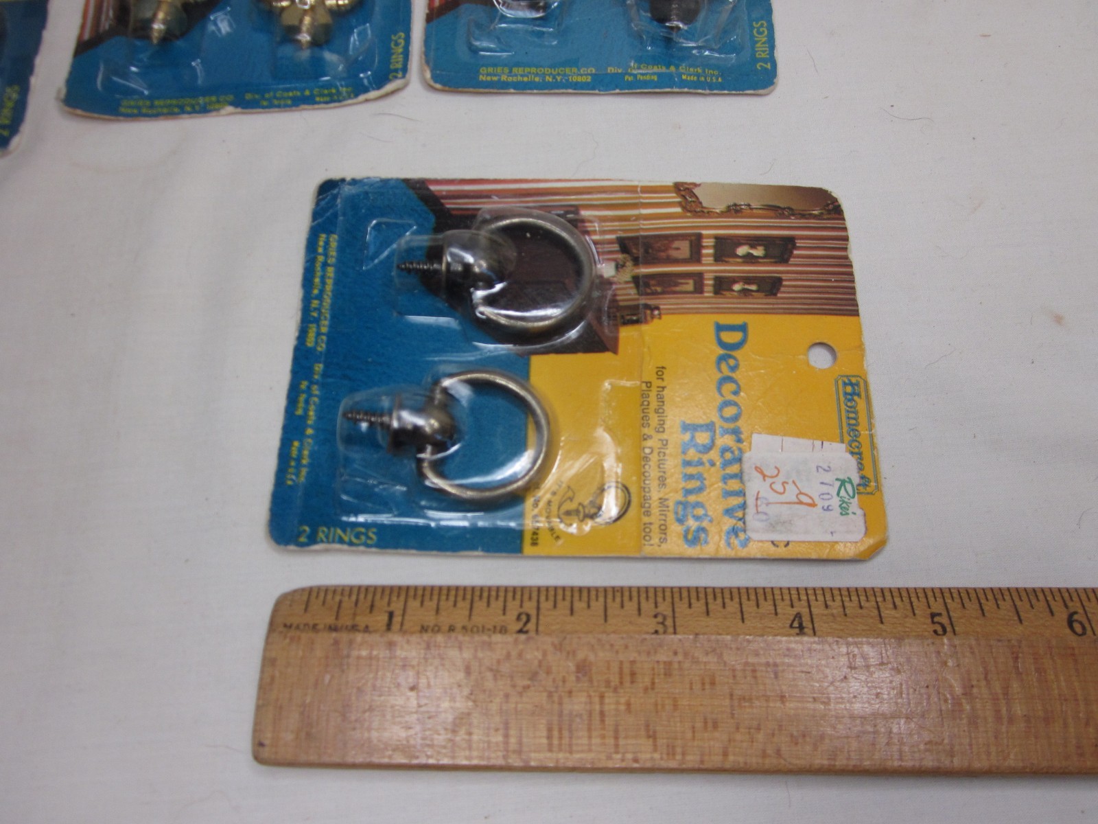 vintage Homecraft Classic Decorative Rings hanging 8 Packs NOS 16 ring lot