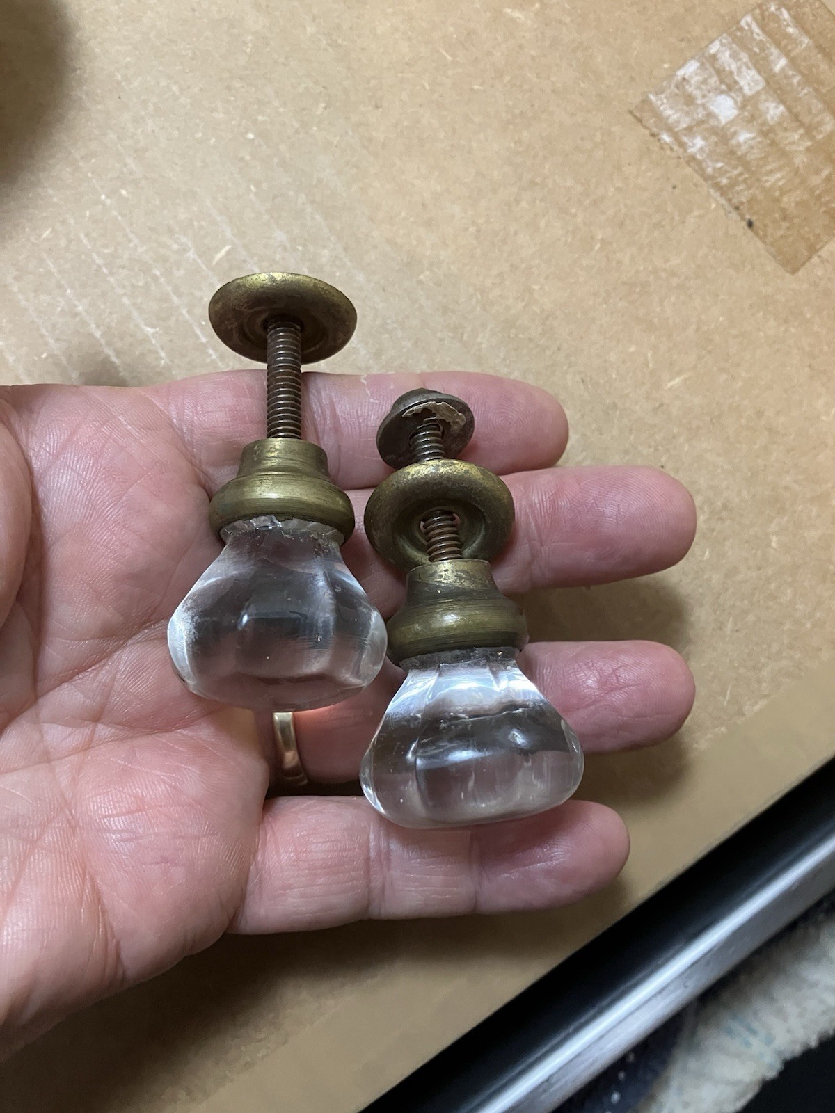 RARE VICTORIAN-EMPIRE FACETED GLASS PULL NM BEAUTIFUL EARLY GLASS MAKE AN OFFER