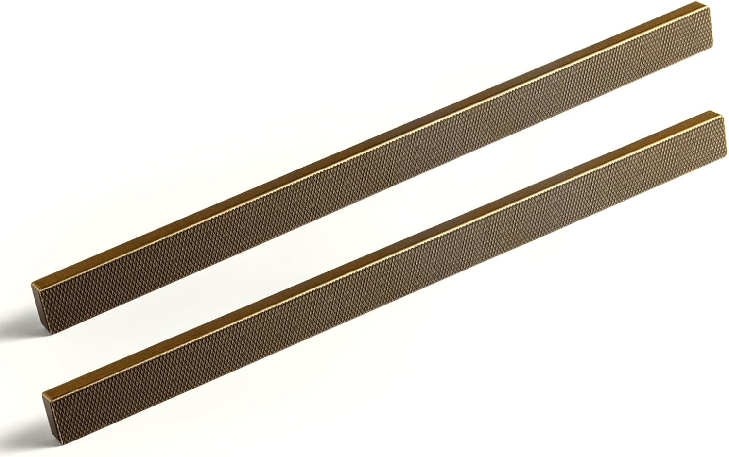 6 Pack 12 5/8 Inch Antique Brass Knurled Cabinet Pulls – Vintage Bar Handles – T