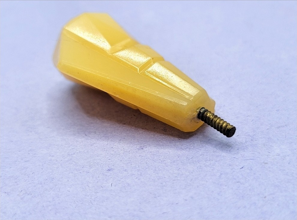 1930s Art Deco Uranium Glass Knob Yellow Finial