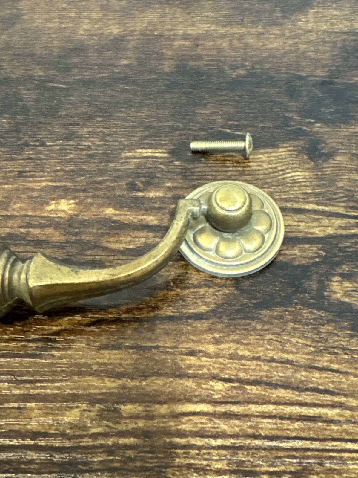 Drexel Esperanto Drawer Pull Tall Dresser Brass Vintage Drop Bail MCM Handle