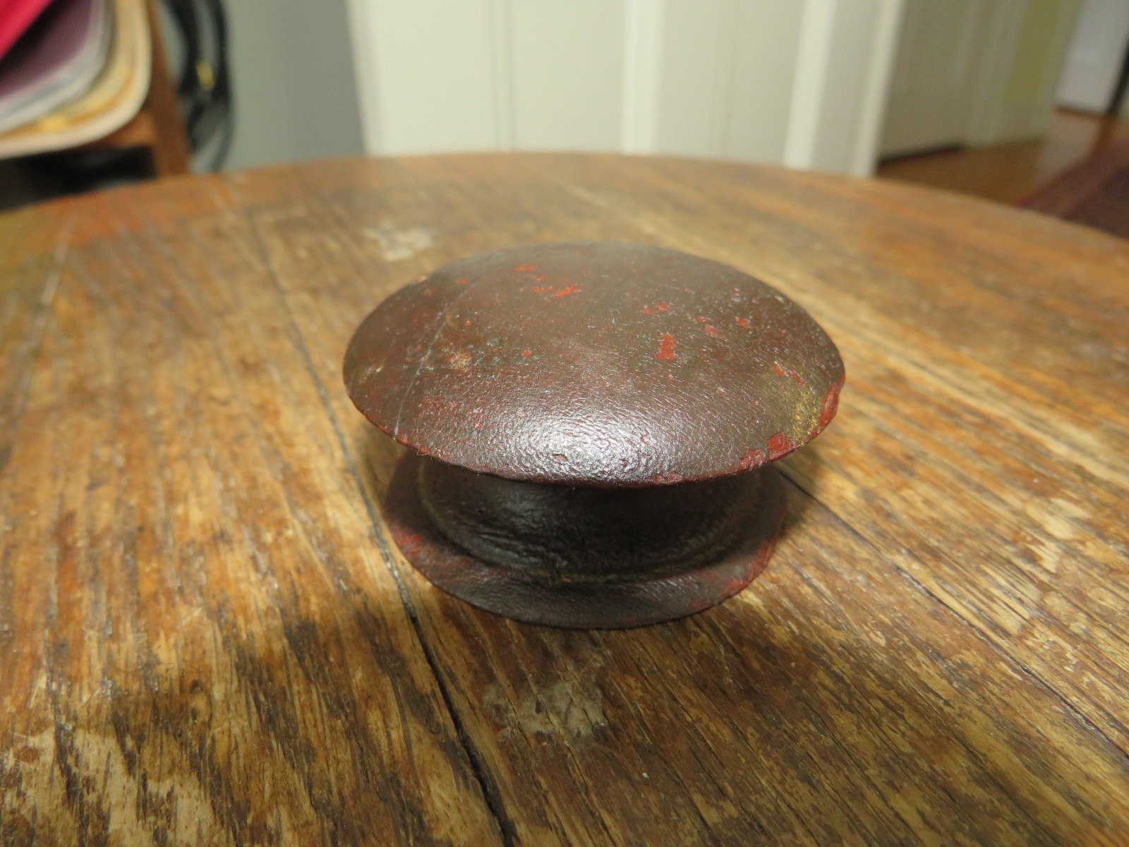 Antique Victorian Wooden Drawer Pull Knob, 1 7/8 Inch