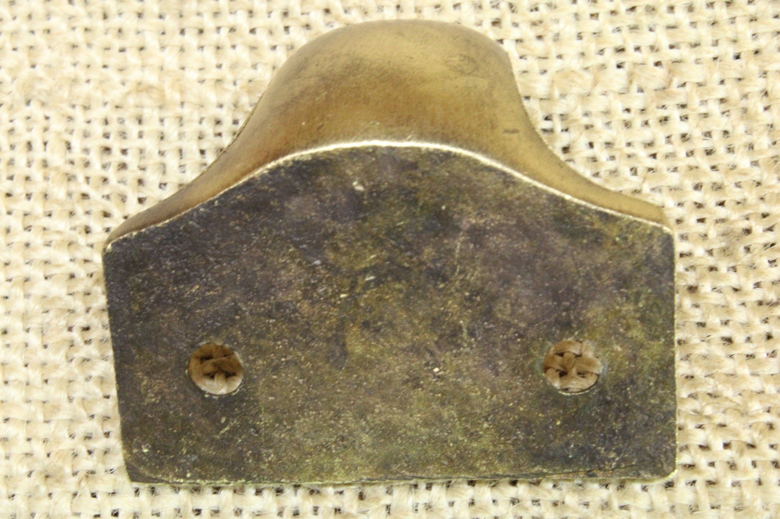 Old Window Sash Lift 1 5/8″ Drawer Pull Handle Heavy Cast Satin Brass Smooth