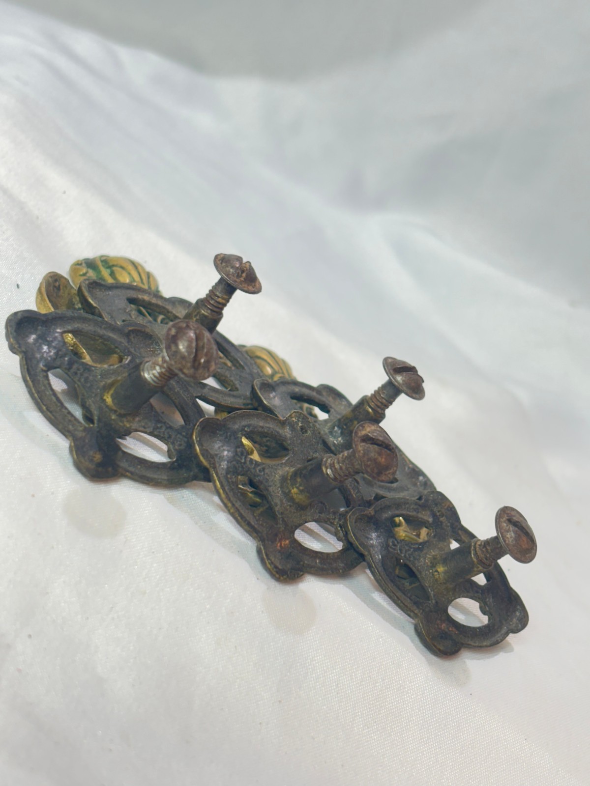 Antique Keeler Brass Co Brass Drawer Pulls/ Drop Handles KBC G205 Lot of 5