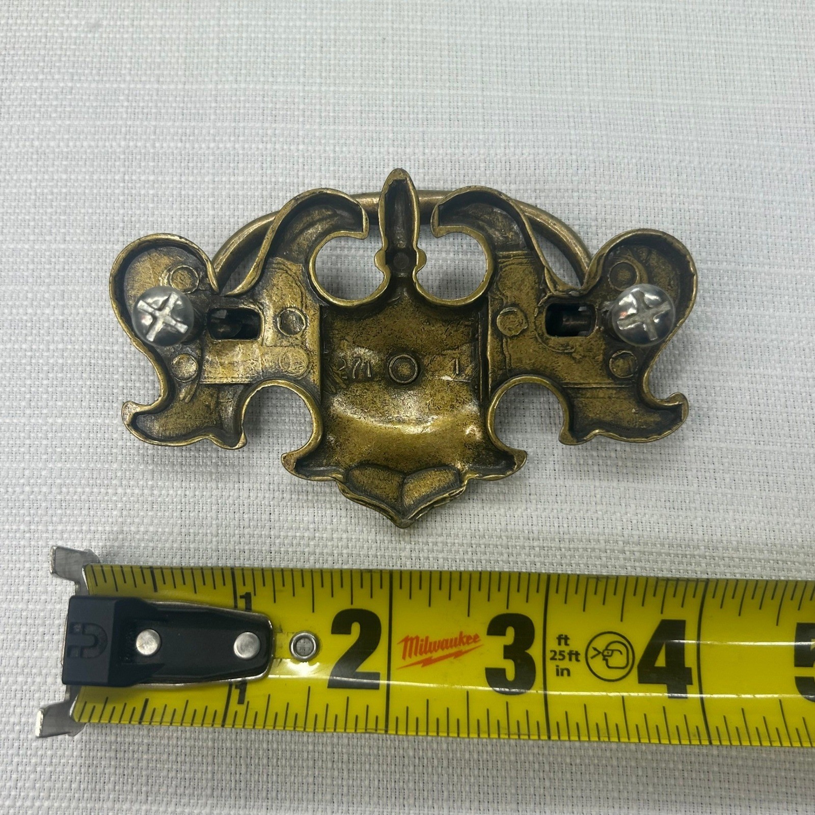 Set of 6 Vintage Chippendale Batwing Brass Drawer Pulls Cabinet Dresser Handles