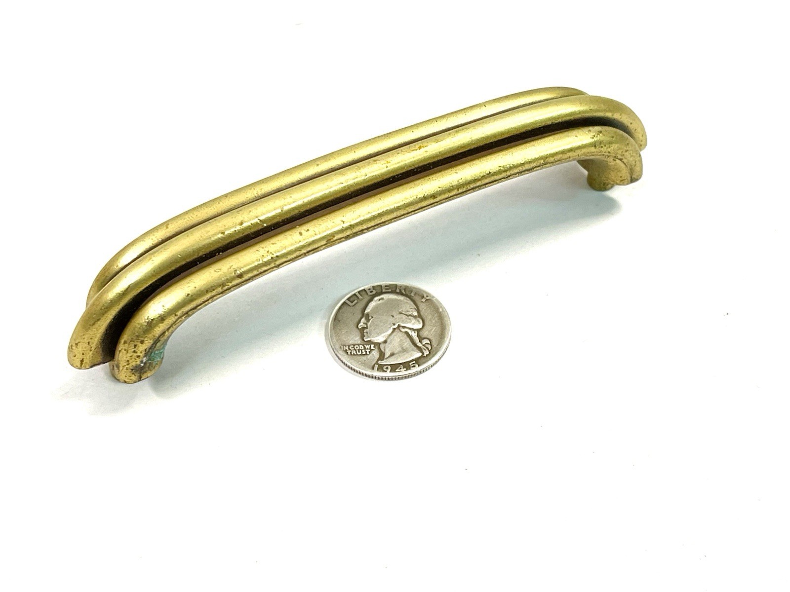 KBC Keeler Brass Co Vintage Drawer Pull Fixed Handle MCM 4.25″ OCB lot#1908