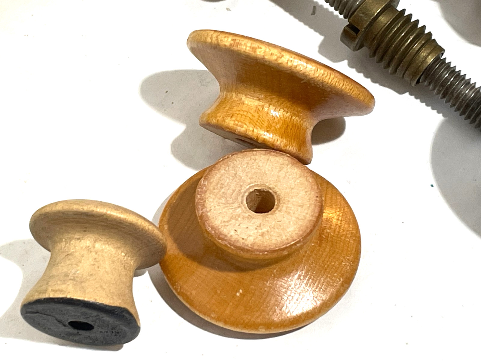 Vin. 1800’s~1920’s Salvaged Lot 52 Round, Square & Odd Wooden Drawer Pull Knobs