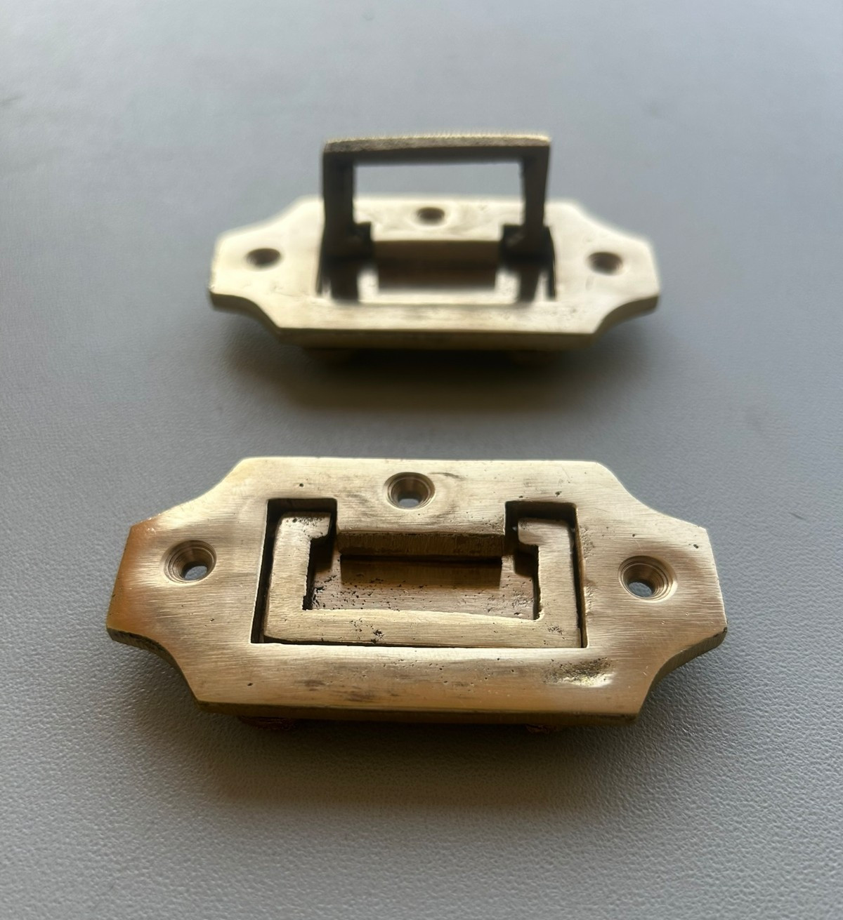 Brass Modern Hidden Recessed Concealed Flush Grip Pull Knob Handle DrawerCabinet
