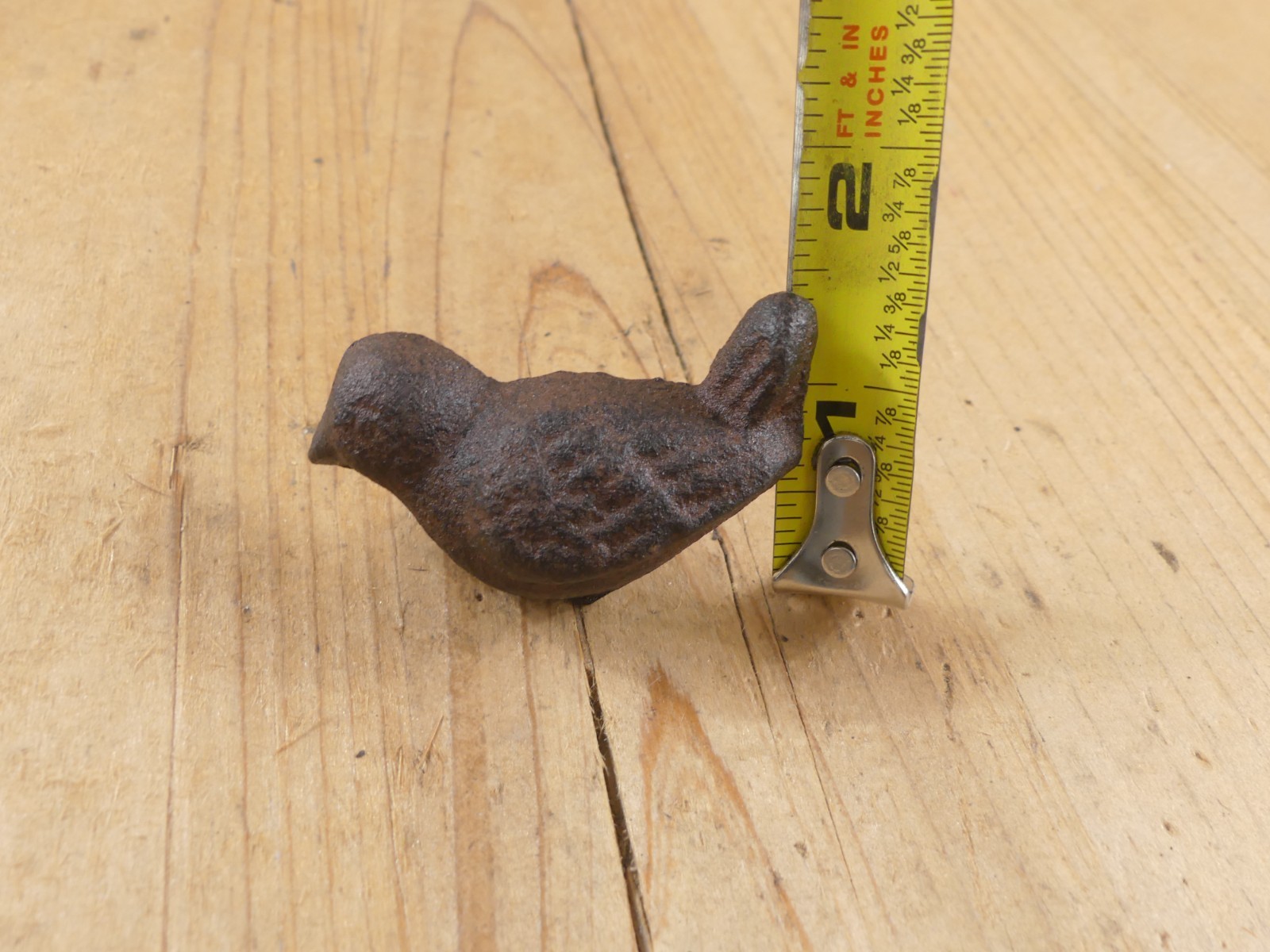 4 CAST IRON BIRD CABINET KNOBS PULLS DRAWER DRESSER HANDLES RUSTIC BIRDS SPARROW