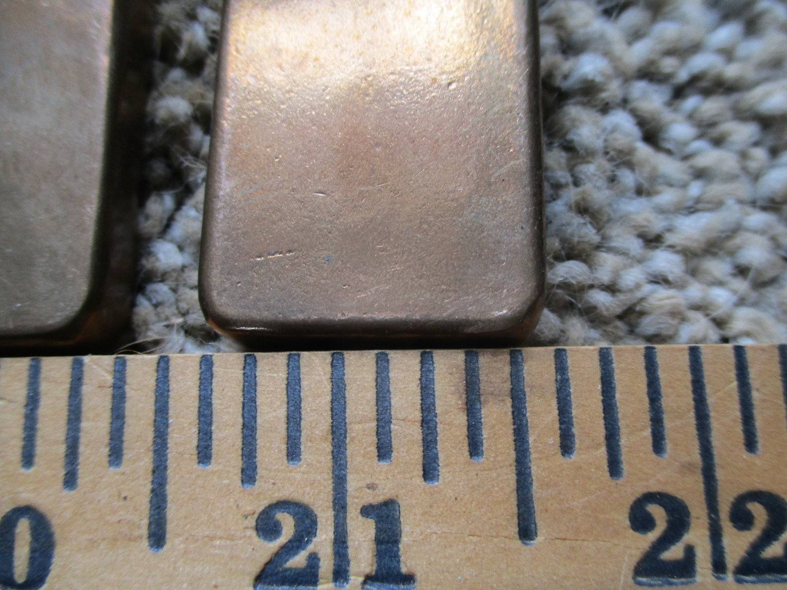 6 Vintage Brass Finger Hole pull kitchen Cabinet Door , Cabinet Drawer pulls