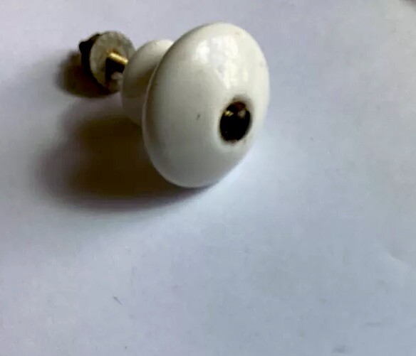 One Large Original Antique Porcelain Cupboard Or Drawer Pull 1-1/4 “ Inch