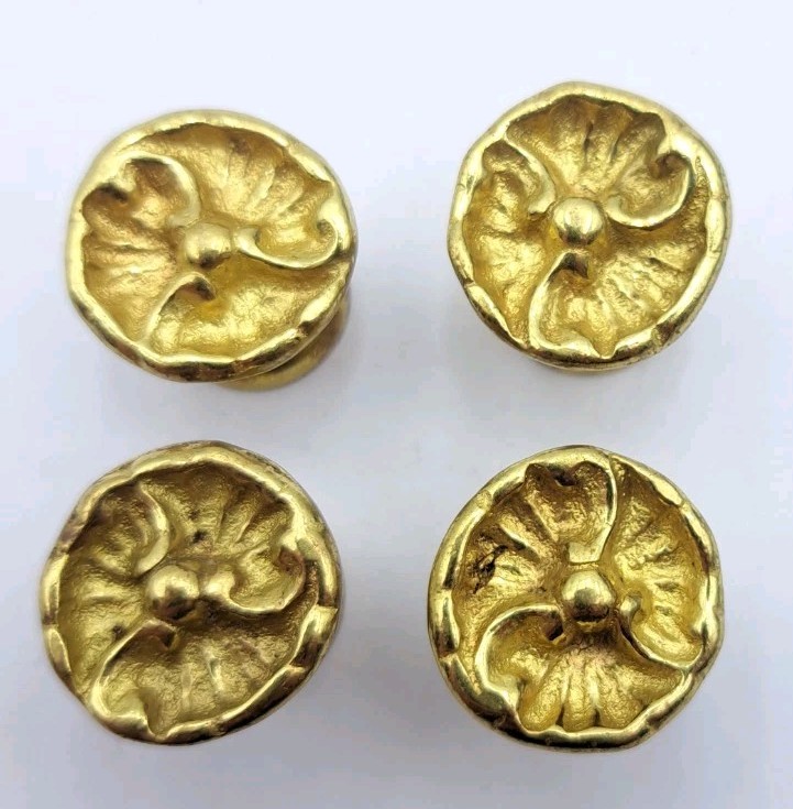 Vintage Knobs Small Round Knob Drawer Pulls Cabinet Furniture Hardware Lot of 4