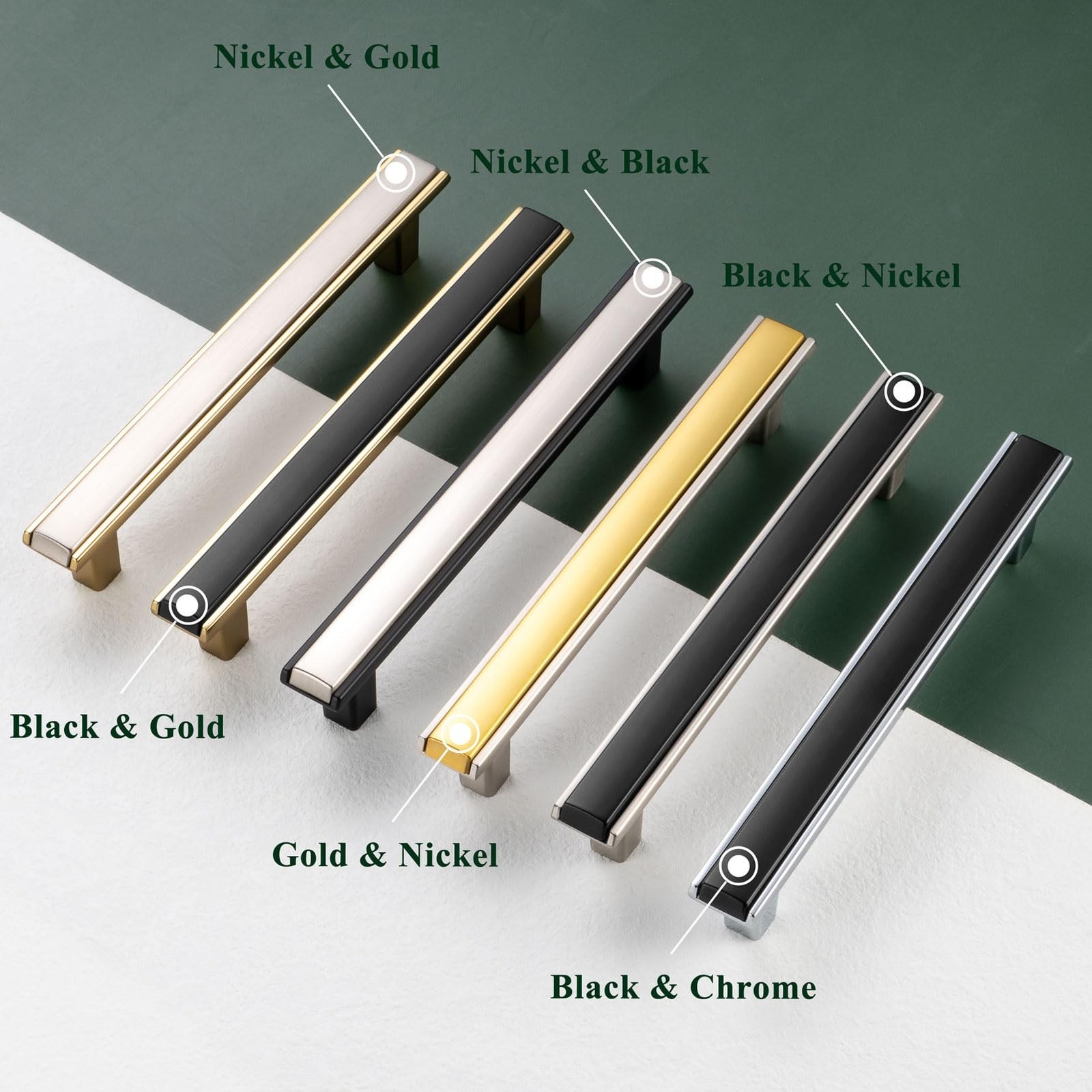 Gold and Nickel Cabinet Pulls Gold and Brushed Nickel Kitchen Cabinet Handles…