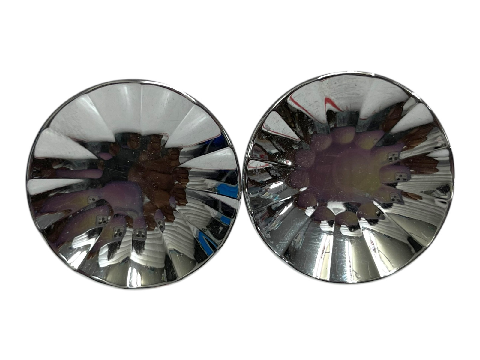 1 1/2”Dia. 1960’s mid century modern Flower Chrome Drawer Pull Cabinet Knob