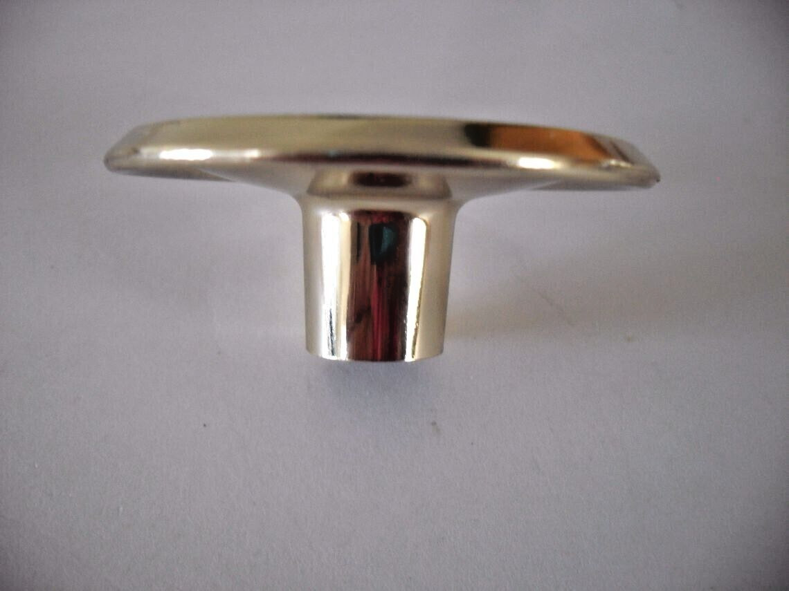Vintage Nos 2-3/8″ Brass Drawer Knobs Concave Face Cabinet Door Pull Ajax