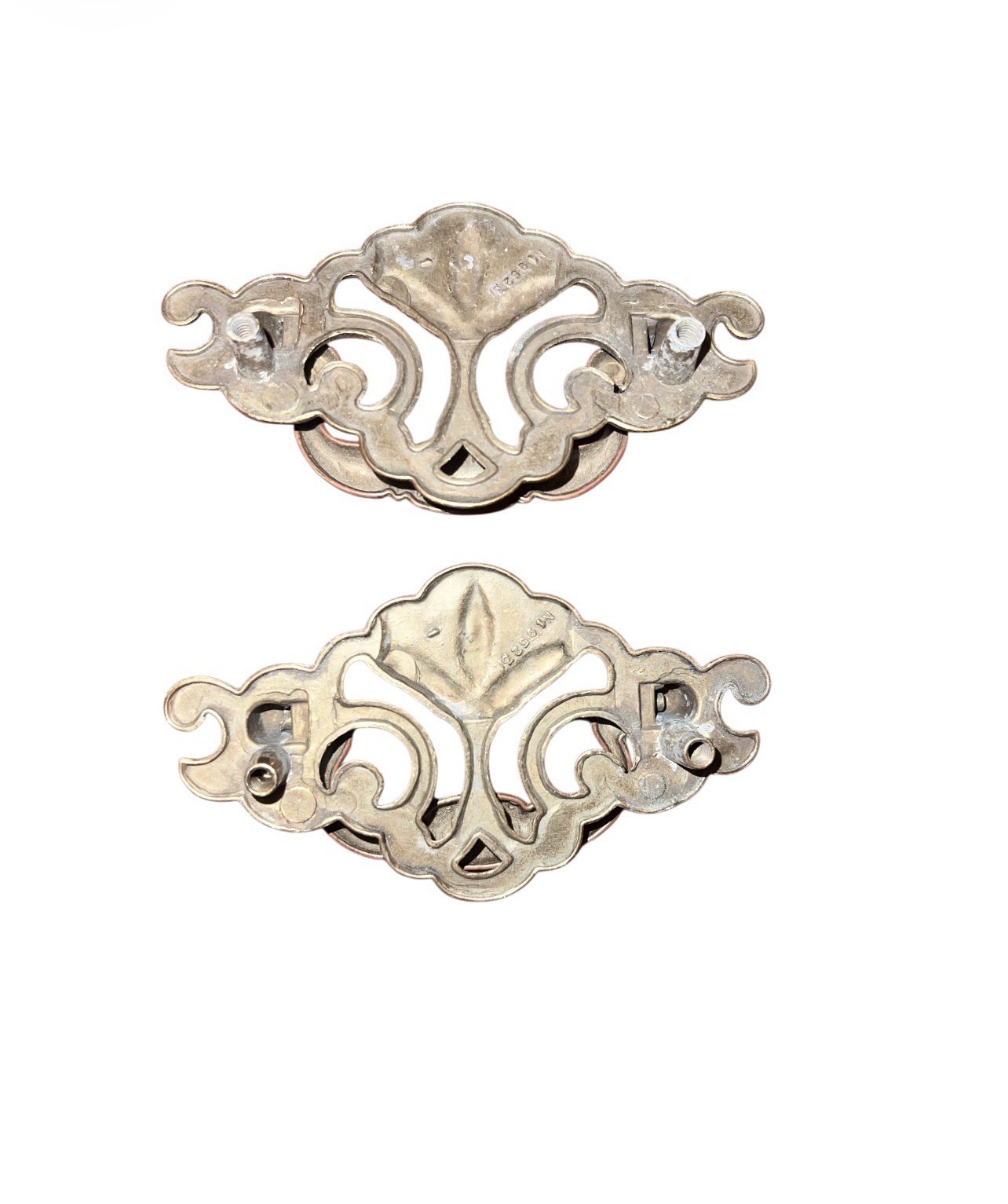 Lot of 2 Vintage Keeler Brass Co N18223 Chippendale Batwing Drawer Pulls 3″ CTC