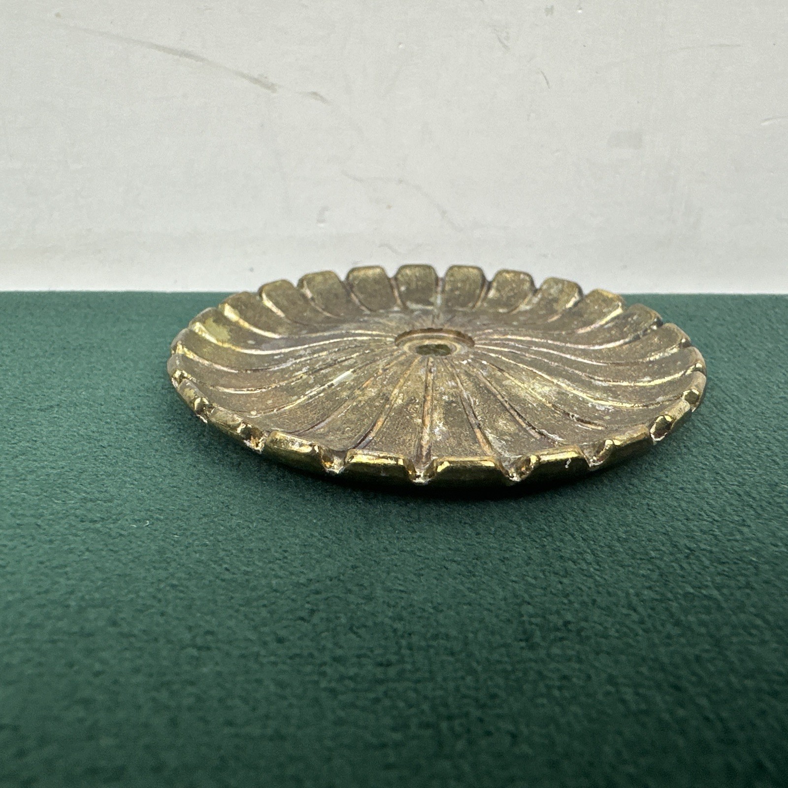 Vintage Brass Rosette Backplate 2.5” Drawer Pull Knob Back Plate