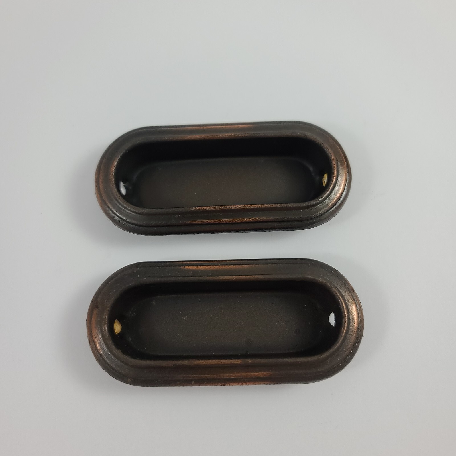 Vintage 1960s Amerock Recessed Drawer Pull Pair Finger Pull 1587