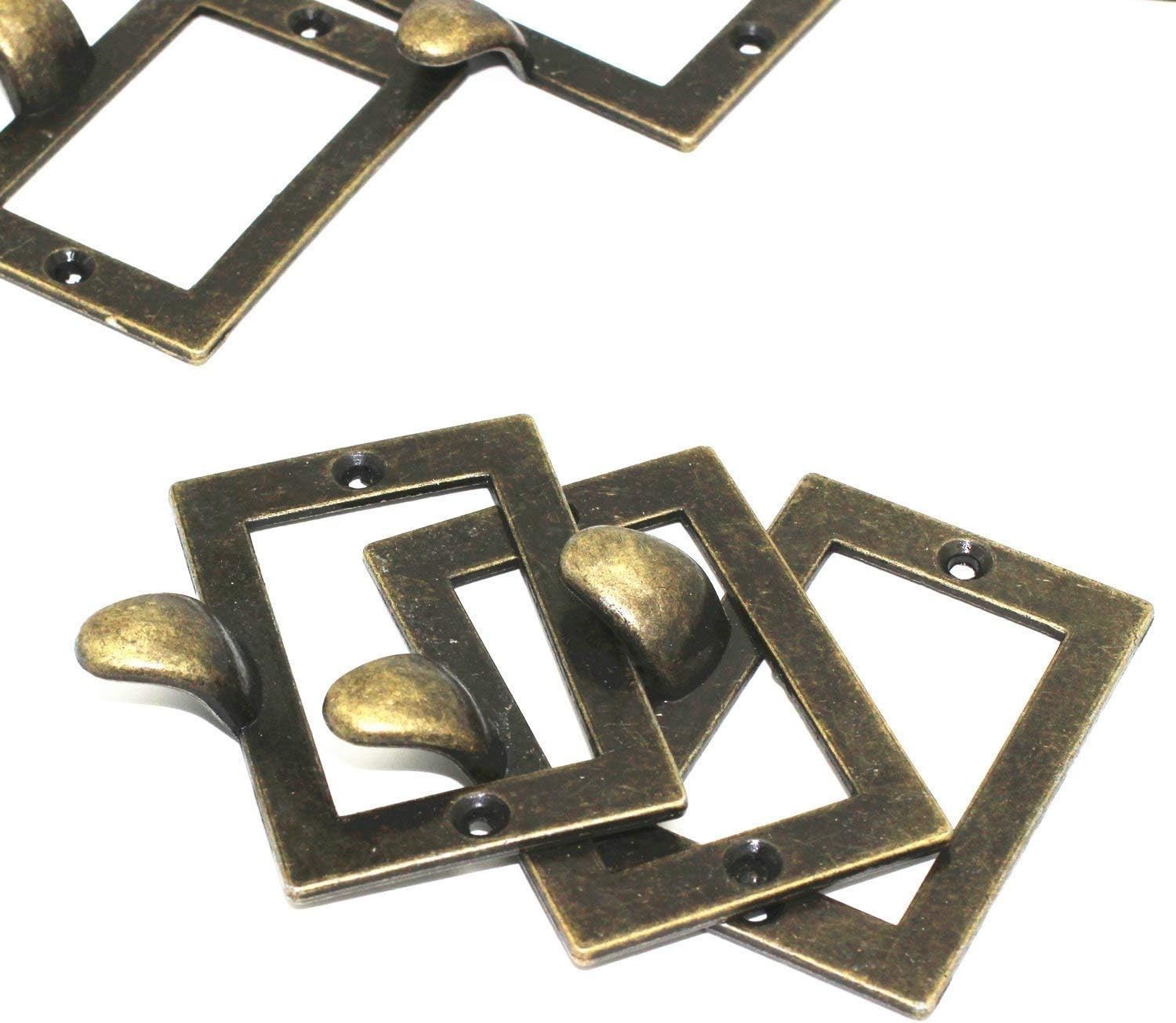 8-Pack Zinc Alloy Antique Bronze Label Frame Drawer Pulls -Vintage Industrial…